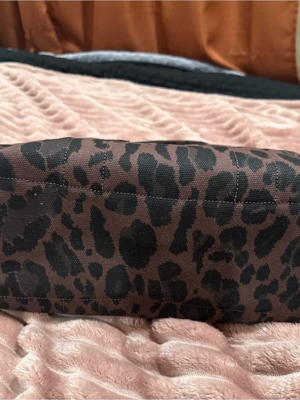 Coach Cargo Canvas Tote Bag in Dark Brown Leopard